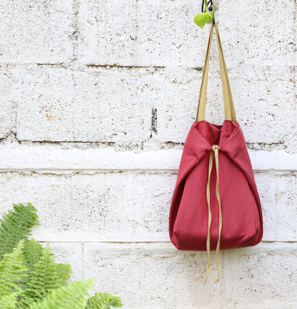 Cotton Tote Bag – Adaptable Aurora – Red/Yellow