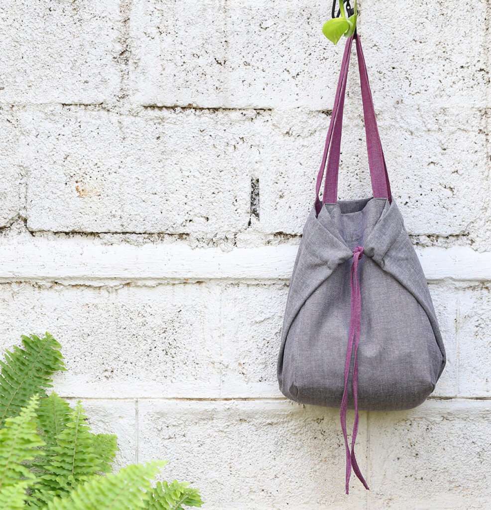 Cotton Tote Bag – Adaptable – Grey/ Purple