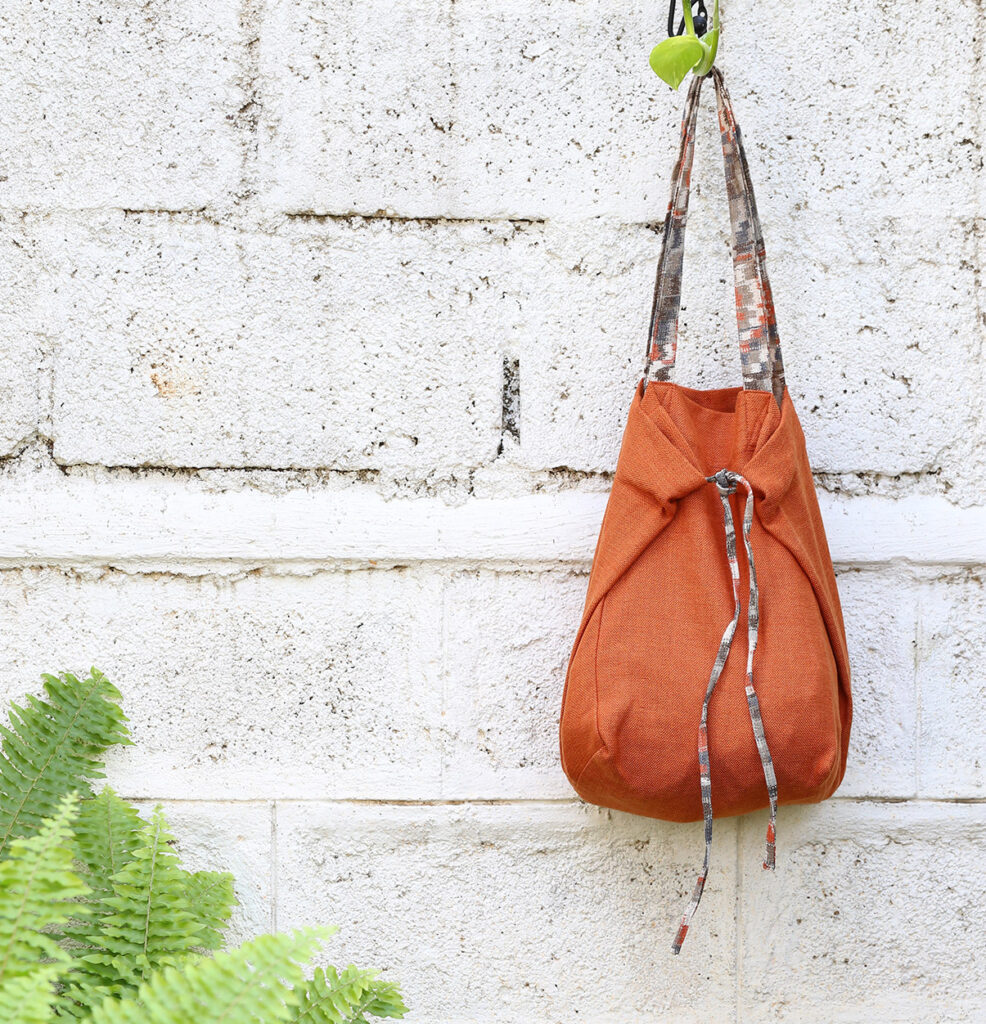 Cotton Tote Bag – Adaptable Ikat – Orange