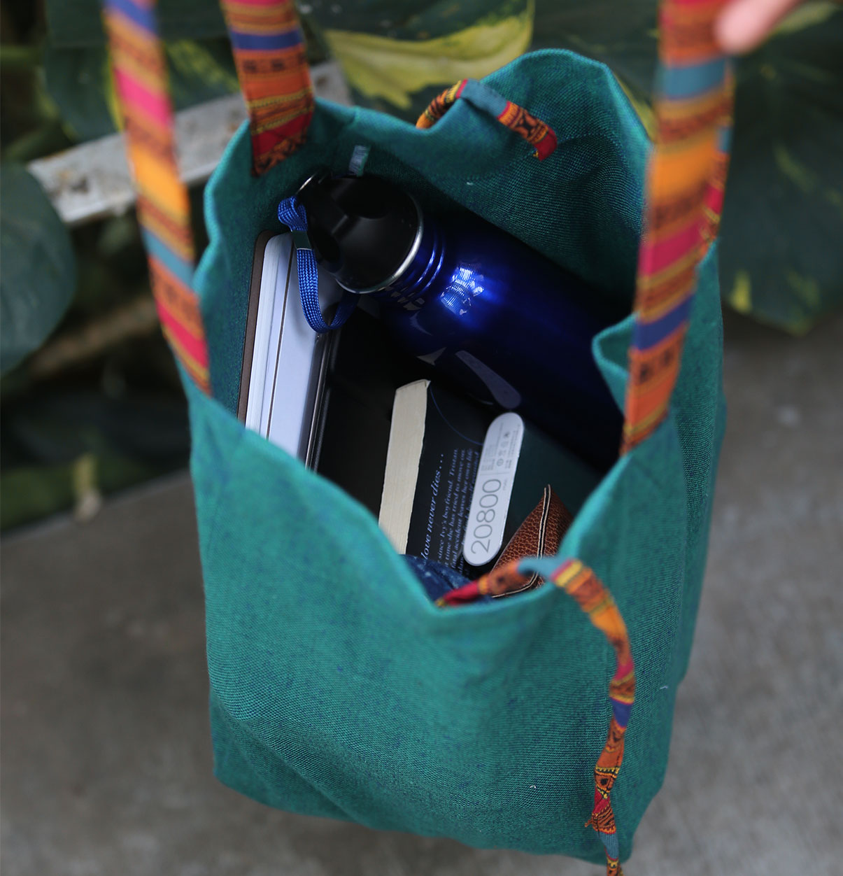 Cotton Tote Bag – Adaptable Vintage - Green - Image 3