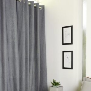 Cotton Curtain – Chambray – Drizzle Grey