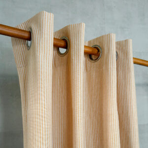 Cotton Curtain – Fine Stripes – Yellow
