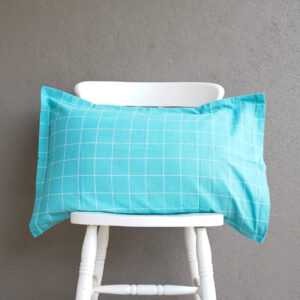 Cotton Pillow Cover – Lagom Chequered – Blue/White