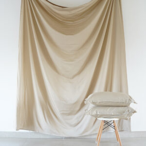 Cotton Bed Sheet – Solid Weave – Beige – With 2 Pillow Cases