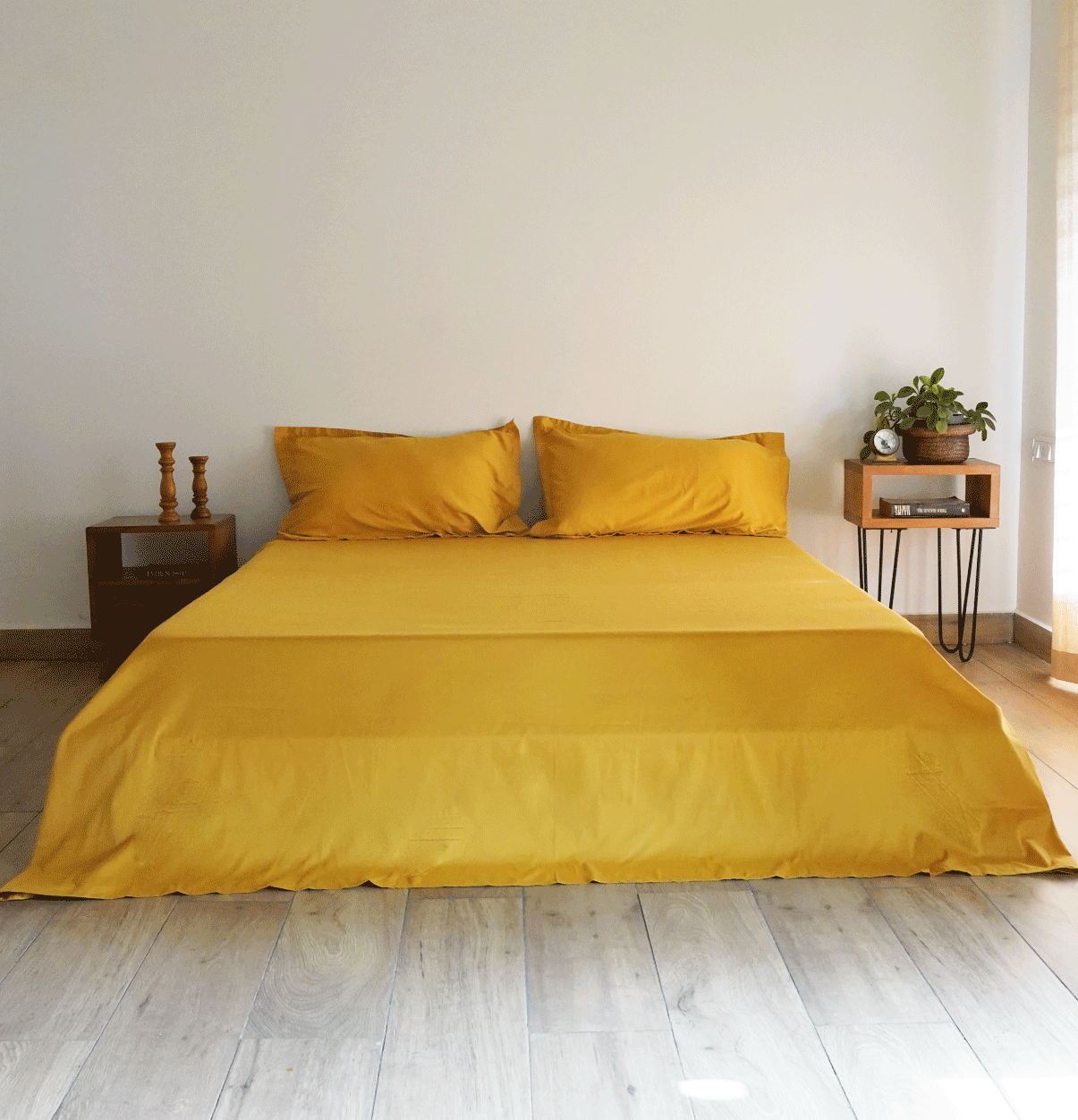 Cotton Pillow Case – Solid – Misted Yellow - Image 2