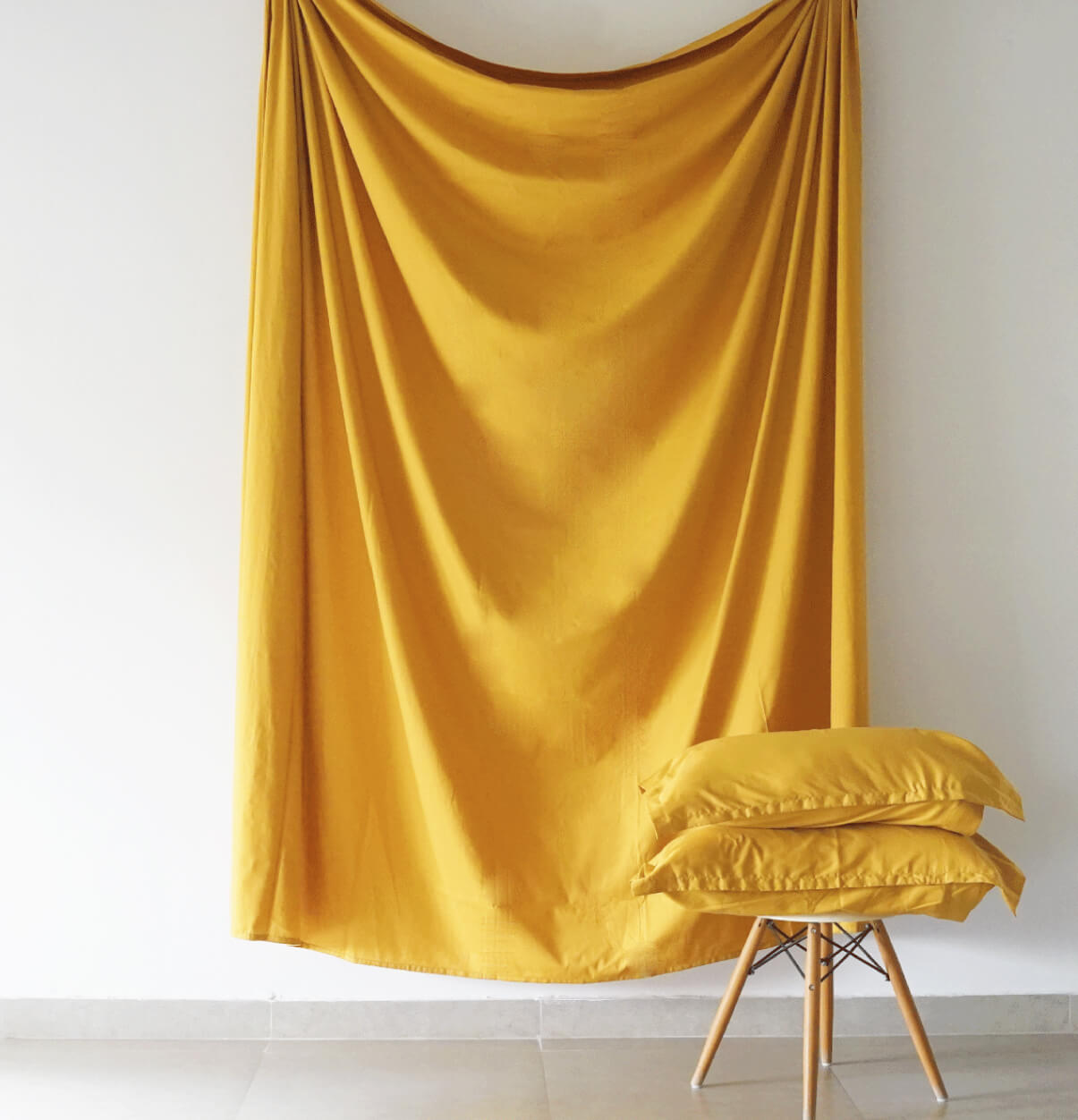Cotton Pillow Case – Solid – Misted Yellow - Image 4