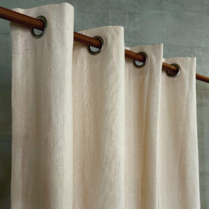 Cotton Curtain – Zari Stripes – Beige