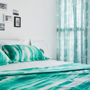 Cotton Bed Sheet – Brushstroke  – Green - With 2 Pillow Cases
