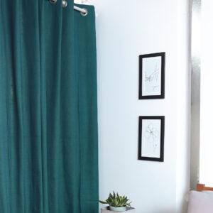 Cotton Curtain – Chambray – Ocean Depth Green