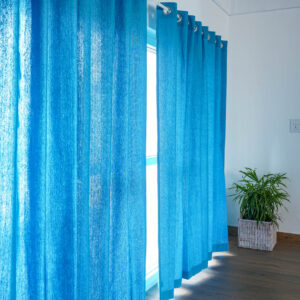 Cotton Curtain – Chambray – Scuba Blue