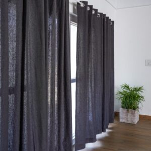 Cotton Curtain – Chambray – Urban Chic Dark Grey