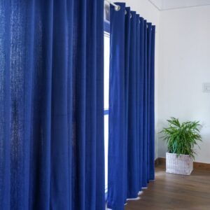 Cotton Curtain – Kadoor Weave –Dutch Blue