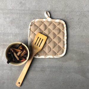 Cotton Pot holders –  Kadoor – Sand Beige, Set of 2