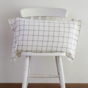 Cotton Pillow Cover – Lagom Chequered – Blue/White