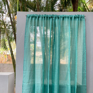 Linen Sheer Curtain – Solid – Agate Green