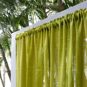 Linen Sheer Curtain – Solid – Oasis Green