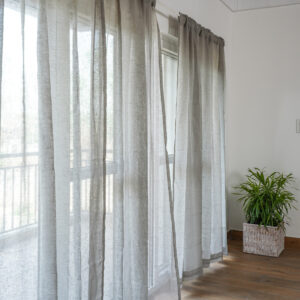 Linen Sheer Curtain – Solid – Silver Cloud