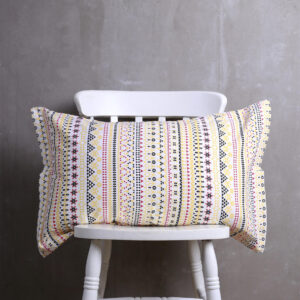 Cotton Pillow Cover – Mosaic Print  – Yellow