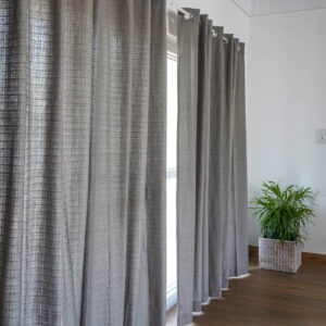 Cotton Curtain – Panama Weave – Ash Grey