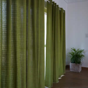 Cotton Curtain – Panama Weave – Spinach Green