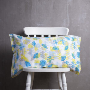 Cotton Pillow Cover – Scattered Semi Print  – Yellow