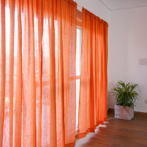 Cotton Sheer Curtain – Slub –Orange Peel