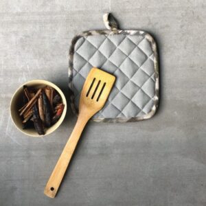 Cotton Pot holders –  Pigeon – Grey, Set of 2
