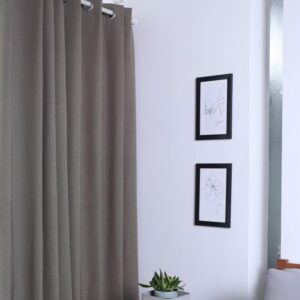 Cotton Curtain – Textura – Caribou Brown
