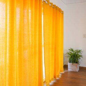 Cotton Curtain – Textura – Daffodil Yellow