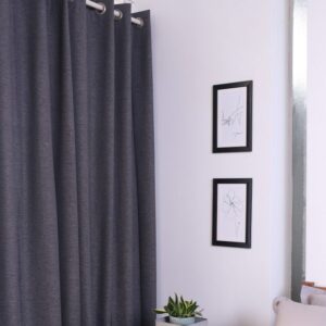 Cotton Curtain – Textura – Periscope Dark Grey