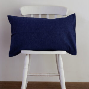 Cotton Decorative Pillow Cover – Textura Weave – Navy Blue