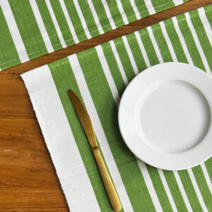 Cotton Tablemats – Coastal Lines – Green