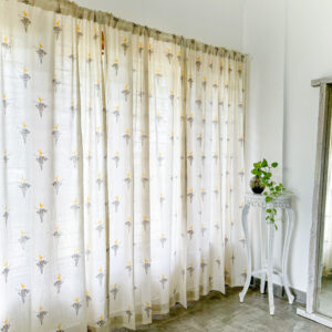 Cotton Sheer Curtain – Nirvaanya Slub – Konna – Birch Beige