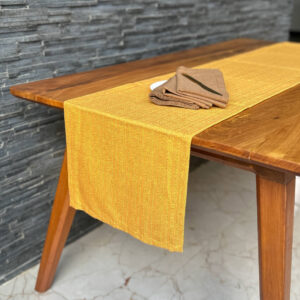 Cotton Table Runner – Panama Weave – Golden Glow