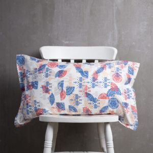 Cotton Pillow Cover – Scattered Semi Print  – Red