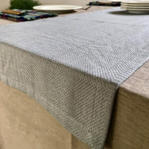 Cotton Table Runner – Kadoor Weave – Slate Grey