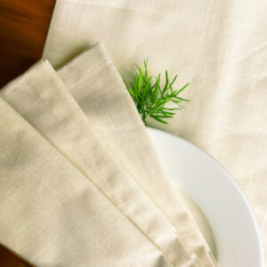 Cotton Table Napkins – Slub Weave – Beige